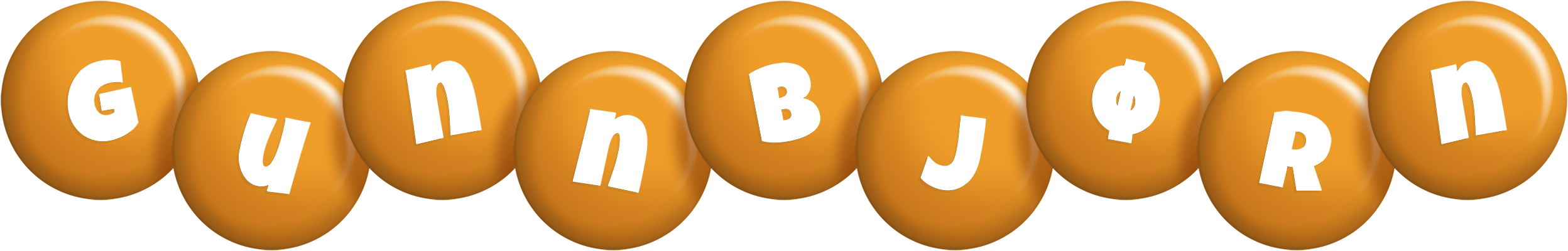 Gunnbjørn candy-orange logo