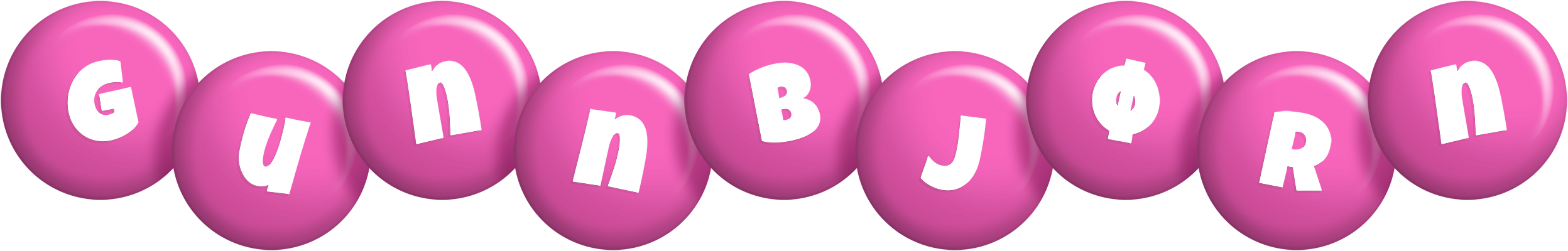 Gunnbjørn candy-pink logo