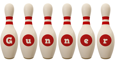 Gunner bowling-pin logo