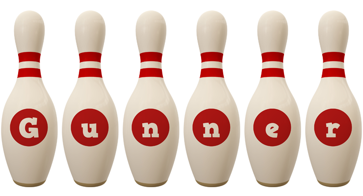 Gunner bowling-pin logo