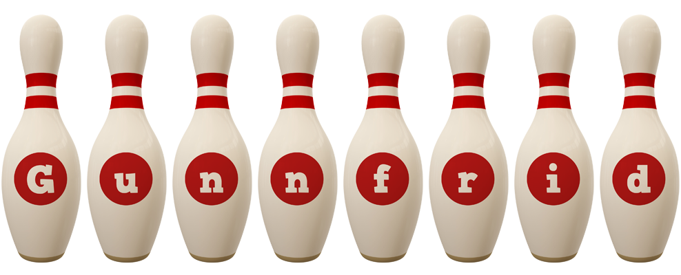 Gunnfrid bowling-pin logo