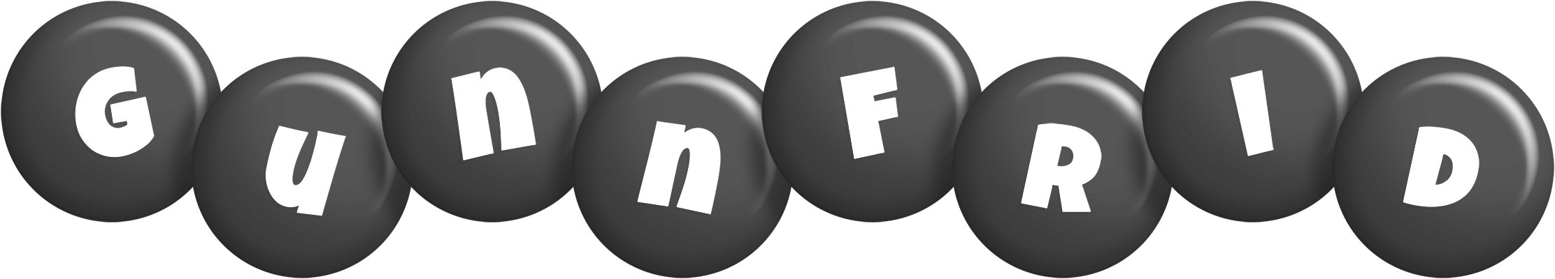 Gunnfrid candy-black logo