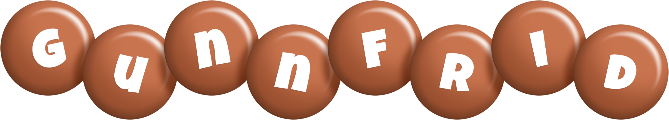 Gunnfrid candy-brown logo