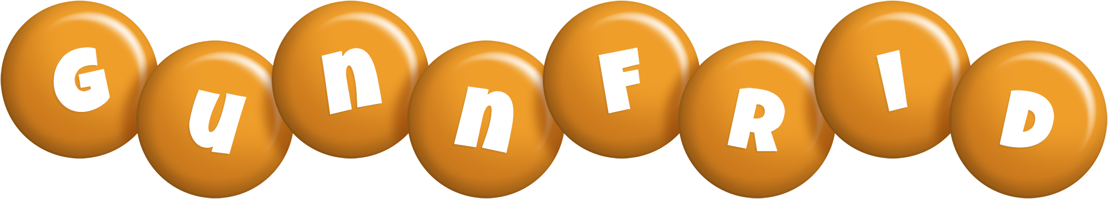 Gunnfrid candy-orange logo