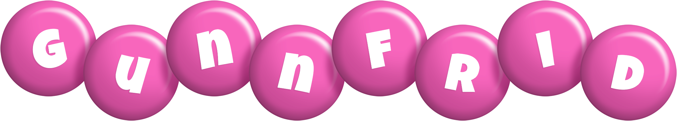 Gunnfrid candy-pink logo