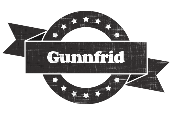 Gunnfrid grunge logo