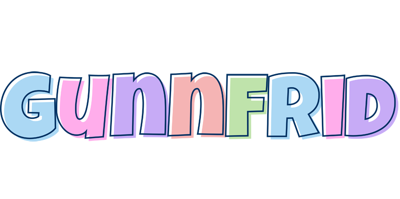 Gunnfrid pastel logo