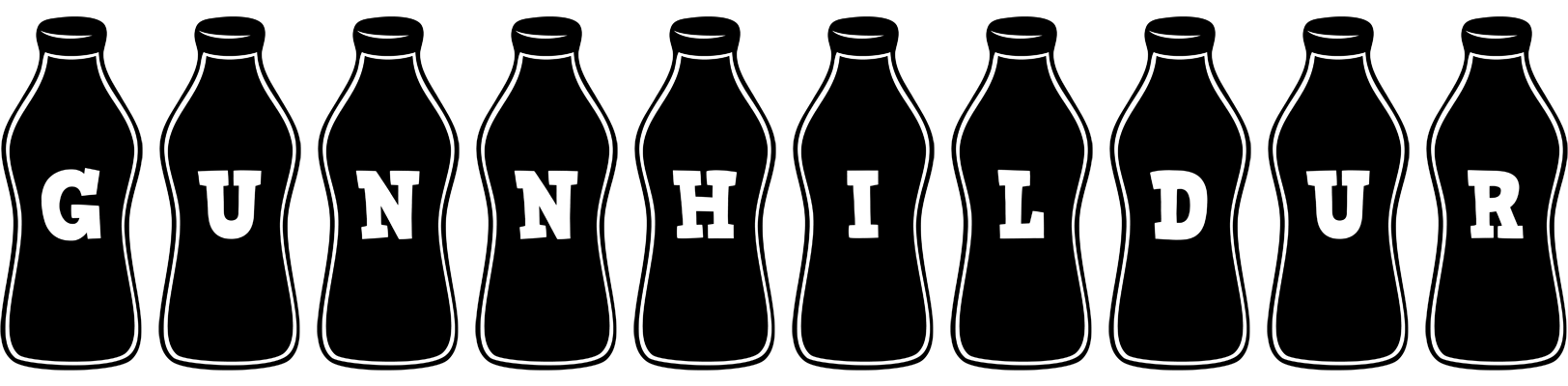 Gunnhildur bottle logo