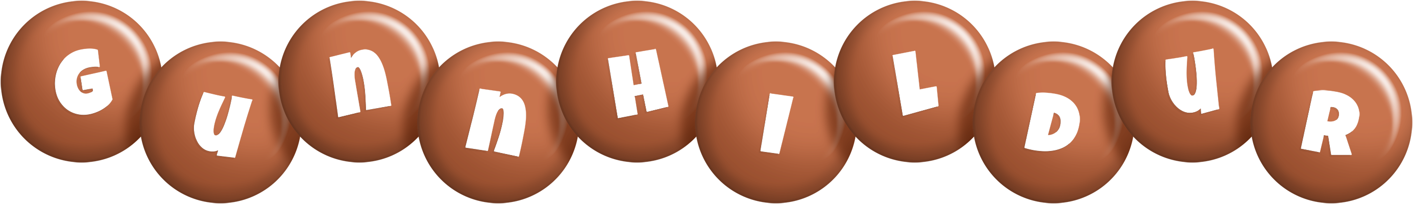 Gunnhildur candy-brown logo