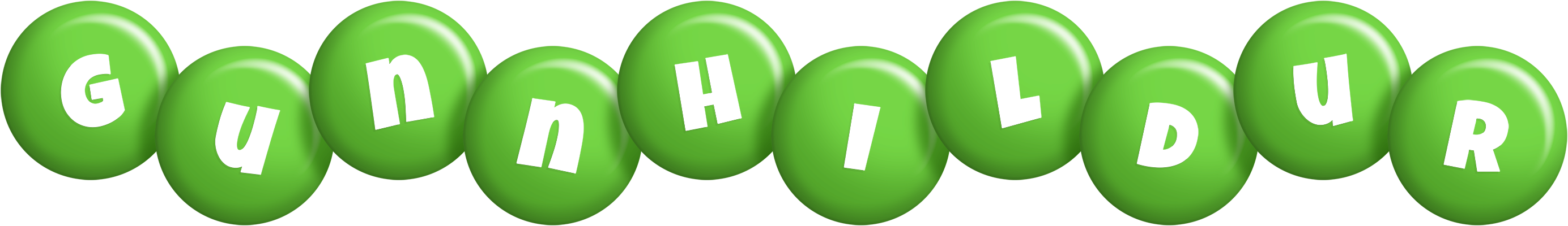 Gunnhildur candy-green logo