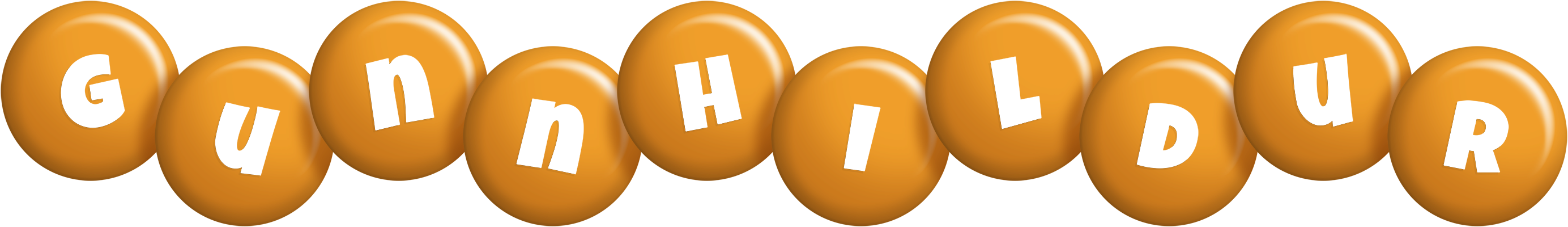 Gunnhildur candy-orange logo