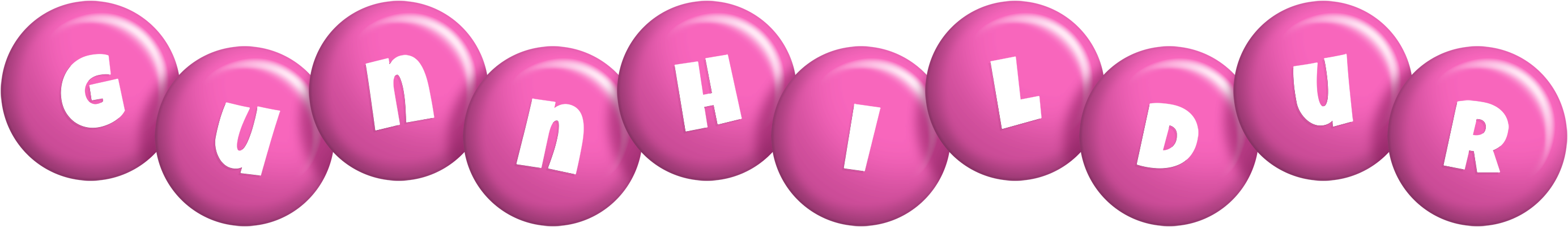 Gunnhildur candy-pink logo