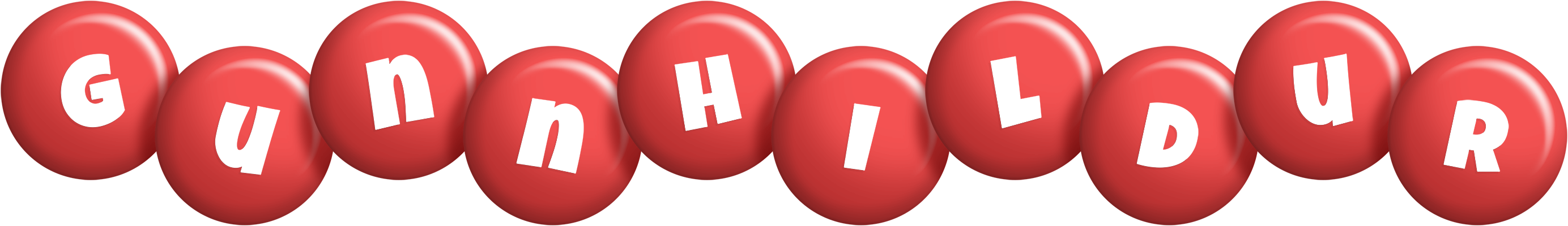 Gunnhildur candy-red logo
