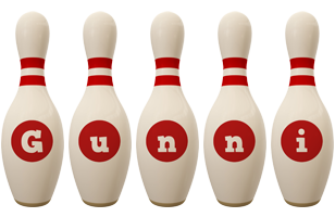 Gunni bowling-pin logo