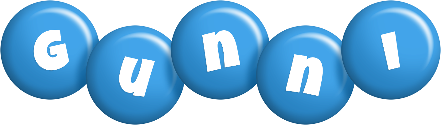 Gunni candy-blue logo