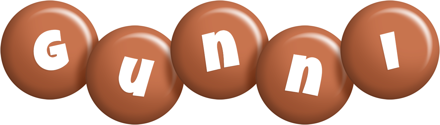 Gunni candy-brown logo