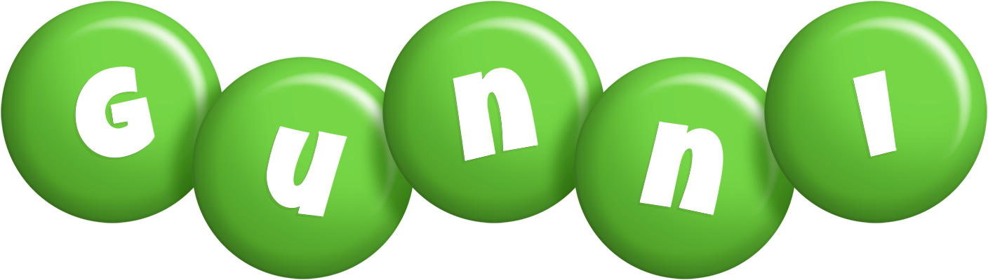 Gunni candy-green logo