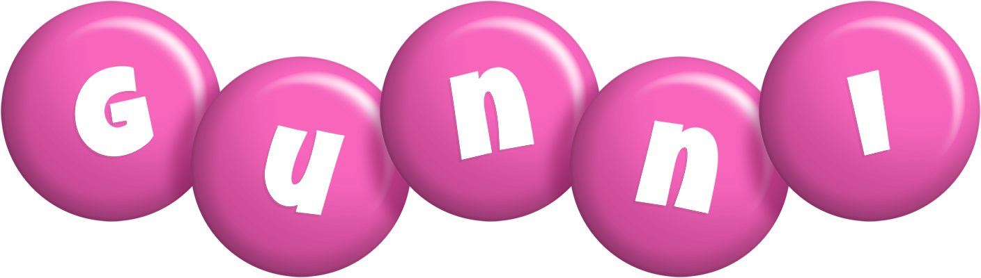 Gunni candy-pink logo