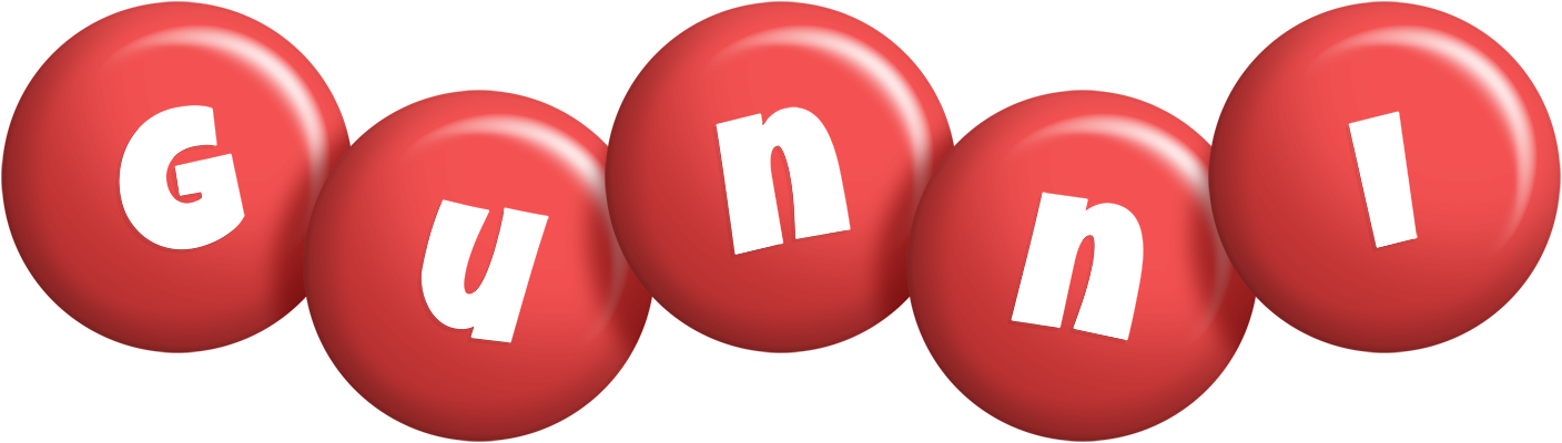 Gunni candy-red logo