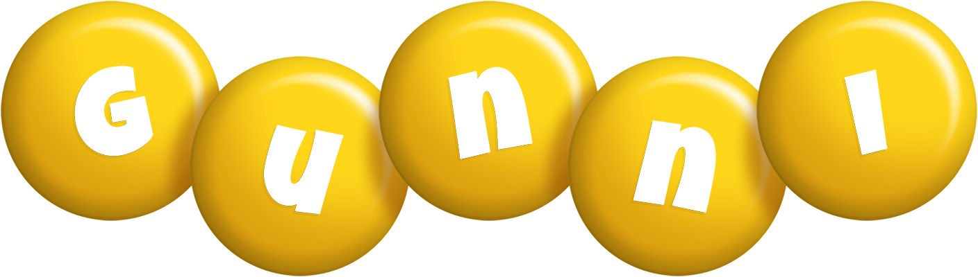 Gunni candy-yellow logo
