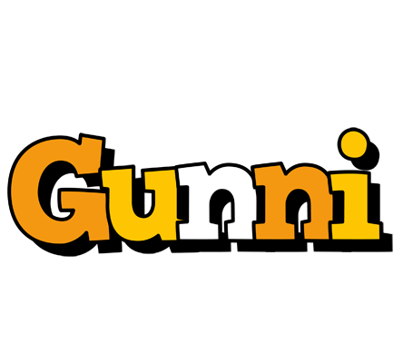 Gunni cartoon logo