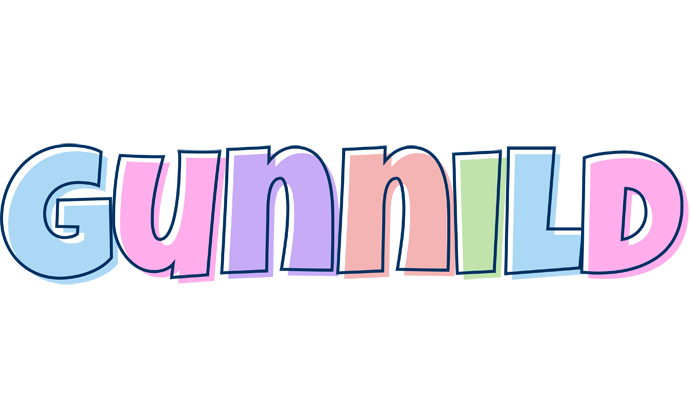 Gunnild pastel logo