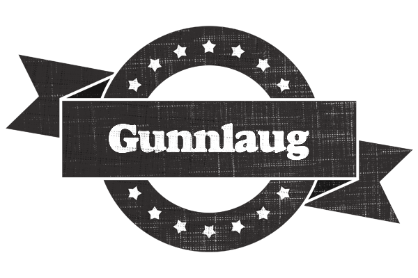 Gunnlaug grunge logo