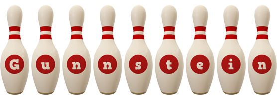 Gunnstein bowling-pin logo