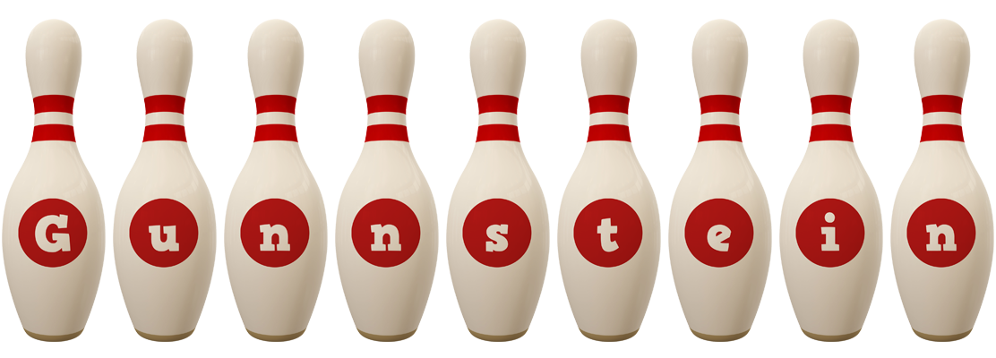 Gunnstein bowling-pin logo