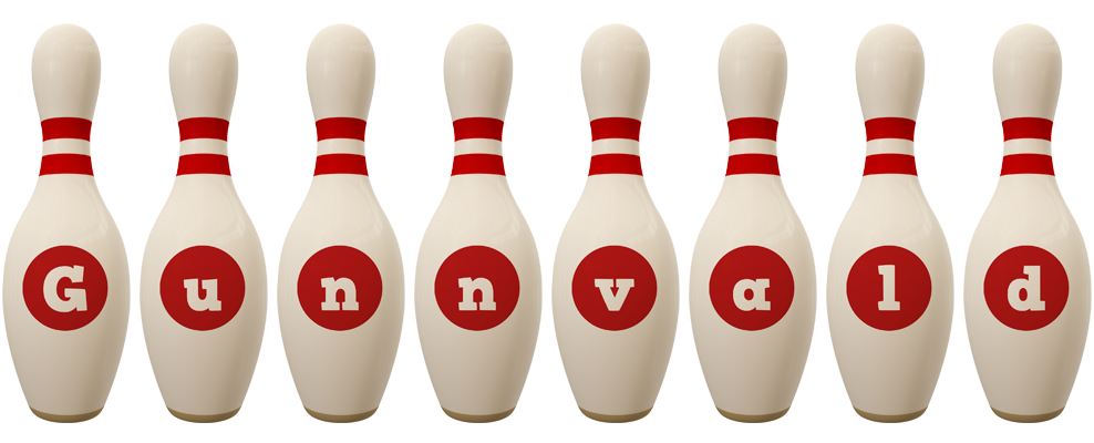 Gunnvald bowling-pin logo