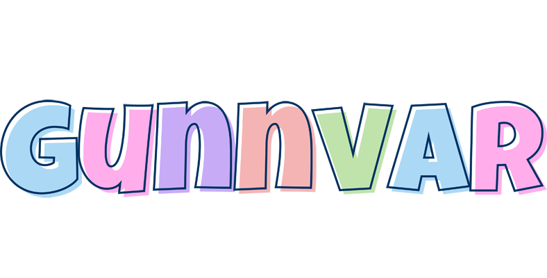 Gunnvar pastel logo