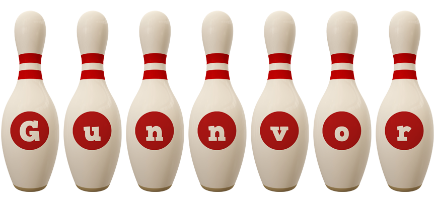 Gunnvor bowling-pin logo