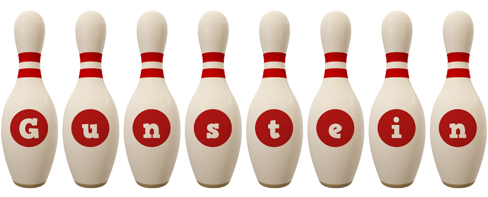 Gunstein bowling-pin logo