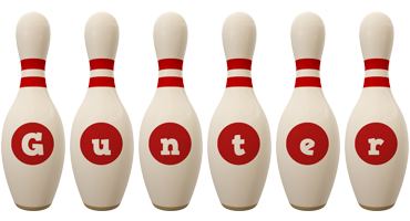 Gunter bowling-pin logo