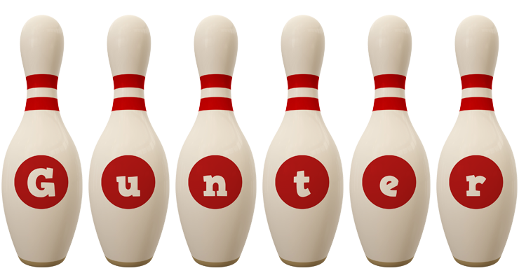 Gunter bowling-pin logo