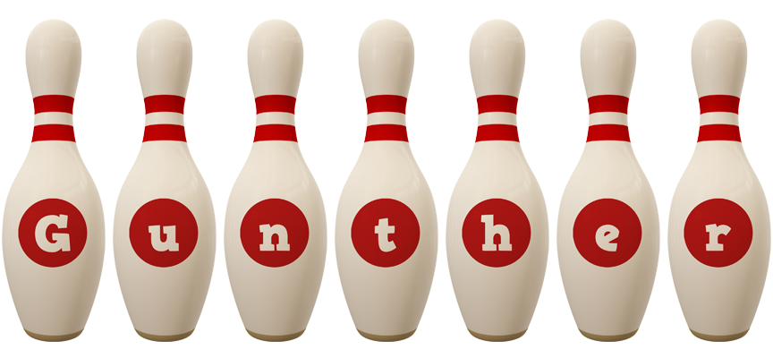 Gunther bowling-pin logo