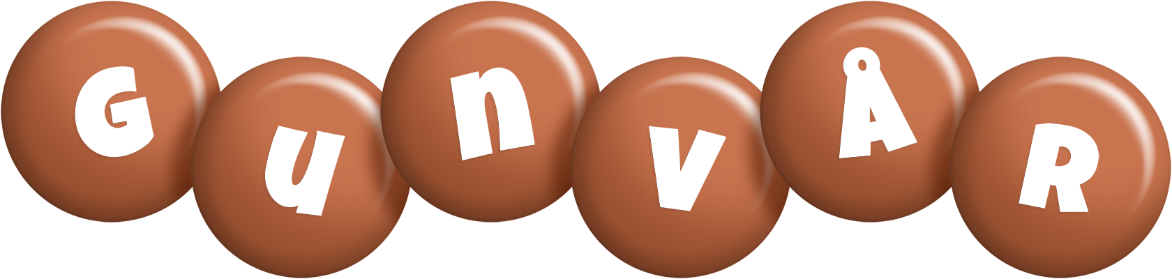 Gunvår candy-brown logo