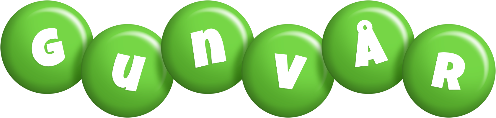 Gunvår candy-green logo