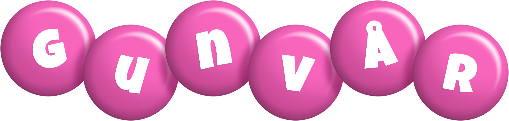 Gunvår candy-pink logo