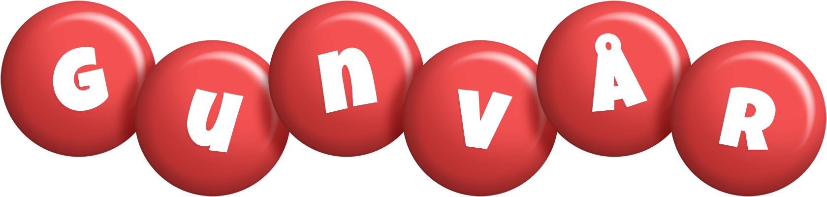 Gunvår candy-red logo
