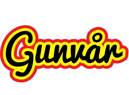 Gunvår flaming logo