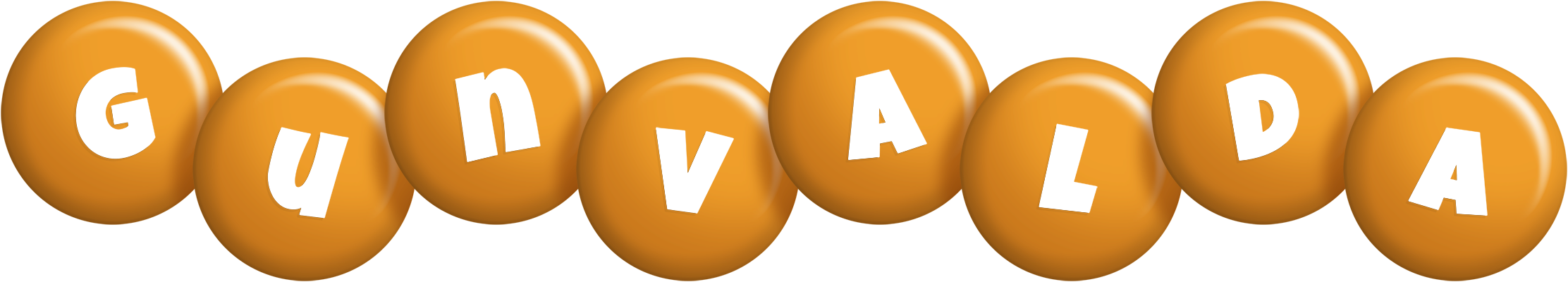 Gunvalda candy-orange logo