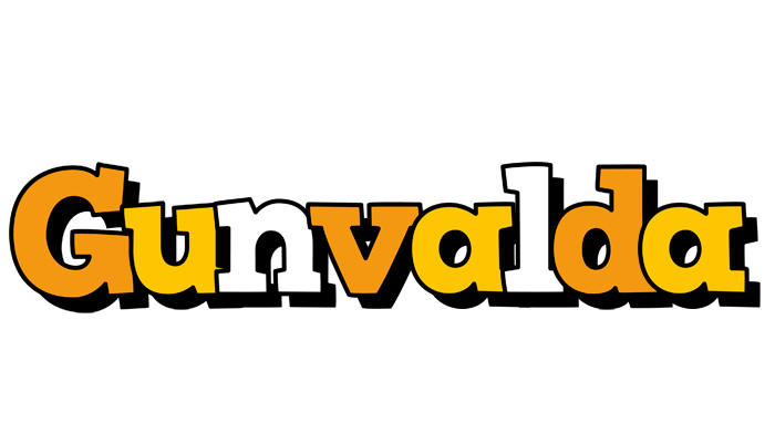 Gunvalda cartoon logo