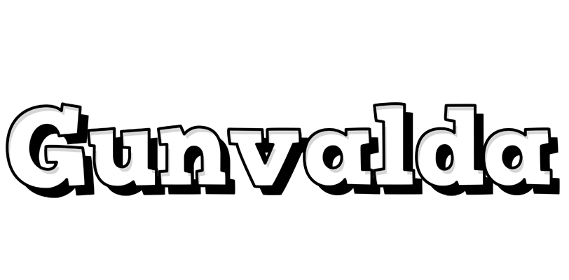 Gunvalda snowing logo