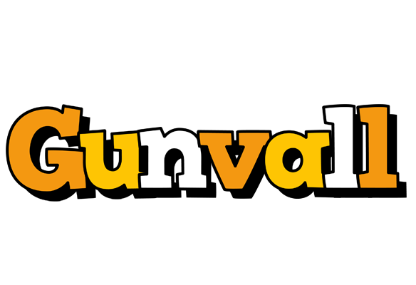 Gunvall cartoon logo