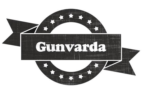 Gunvarda grunge logo