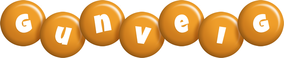 Gunveig candy-orange logo