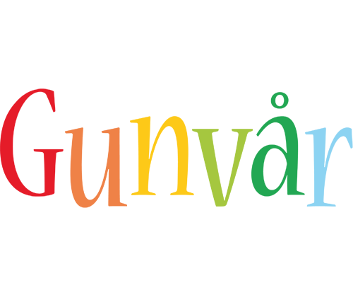 Gunvår birthday logo