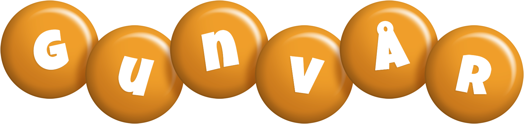 Gunvår candy-orange logo