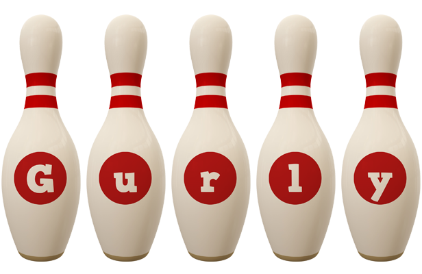 Gurly bowling-pin logo